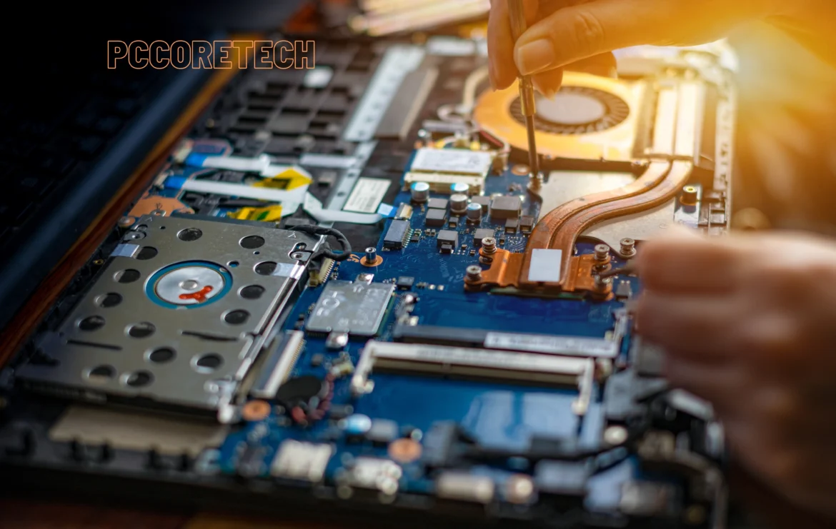 A man fixing the motherboard, PC Specialist
